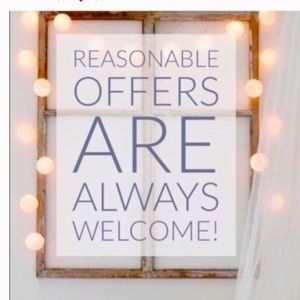 Reasonable offers are always welcome